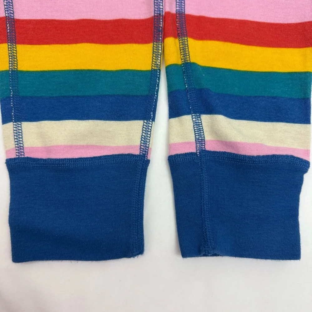 Hanna Andersson Long Sleeve Thermal Pajama Set Two (2) Piece Top Bottoms Stripe - Picture 9 of 11